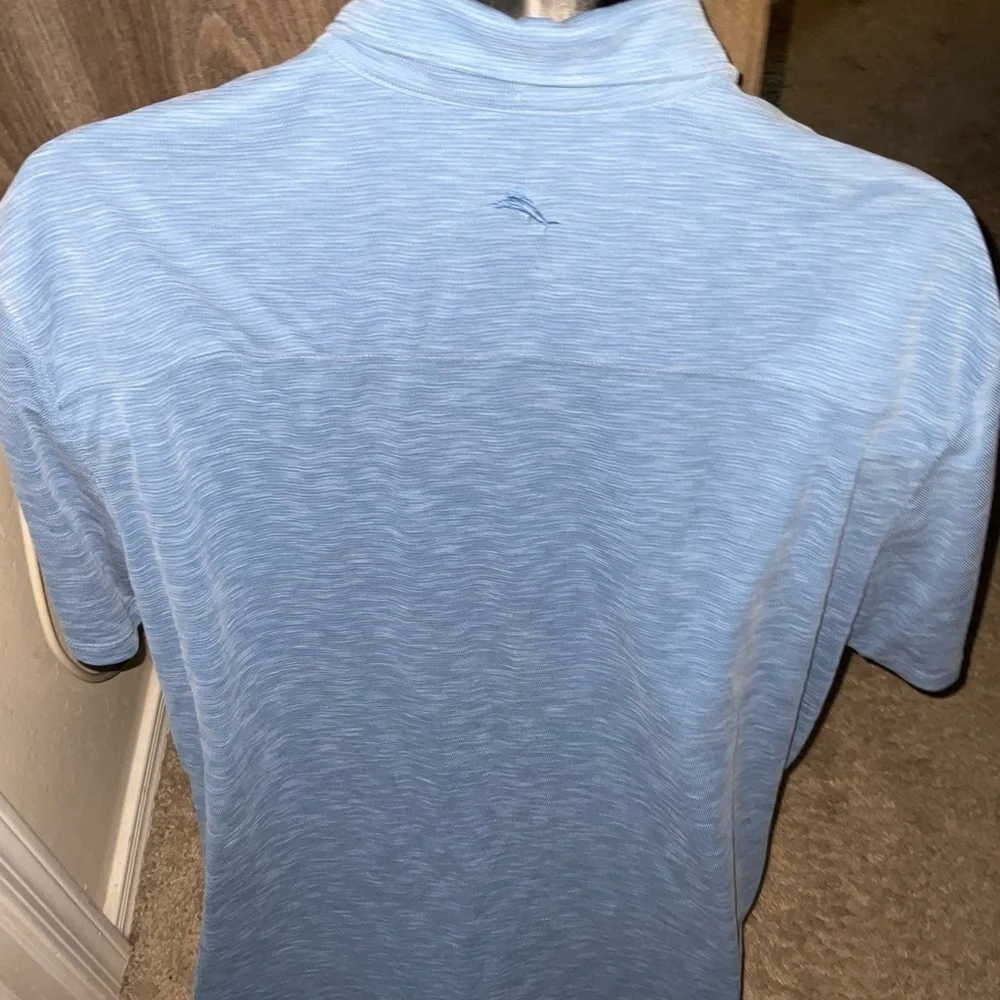 Men’s used size XL Tommy Bahama blue button front short sleeve shirt - Picture 3 of 3